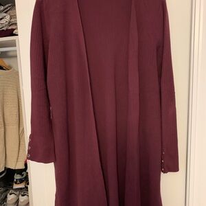 Talbots Rich Burgundy Knit Cardigan